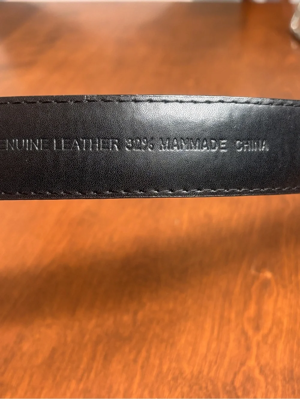 Men's Black Leather Belt with Silver Buckle